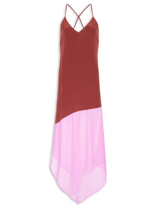 Vestido Midi Com Stopper - Vinho