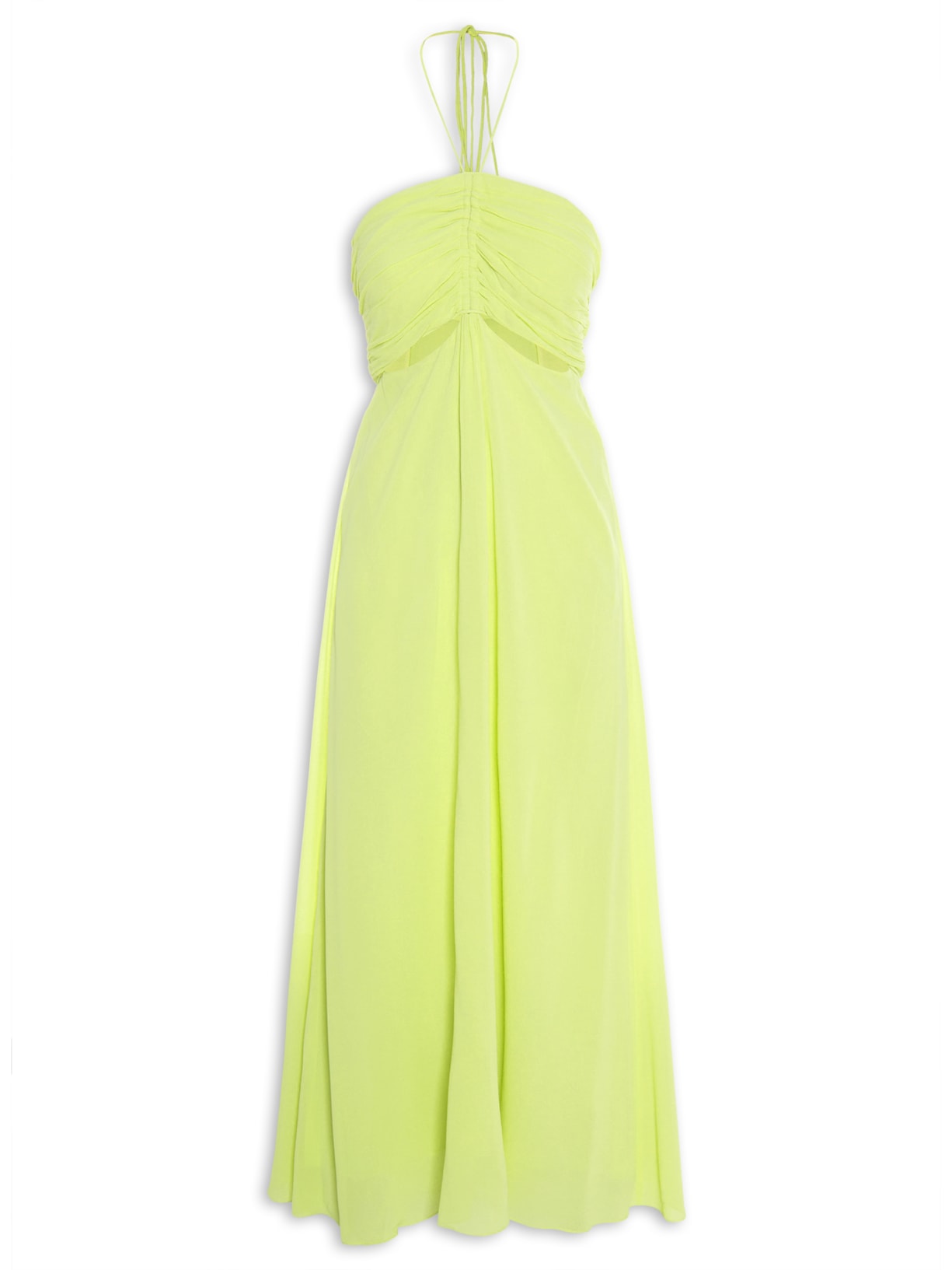 Vestido Midi Com Top Franzido - Verde