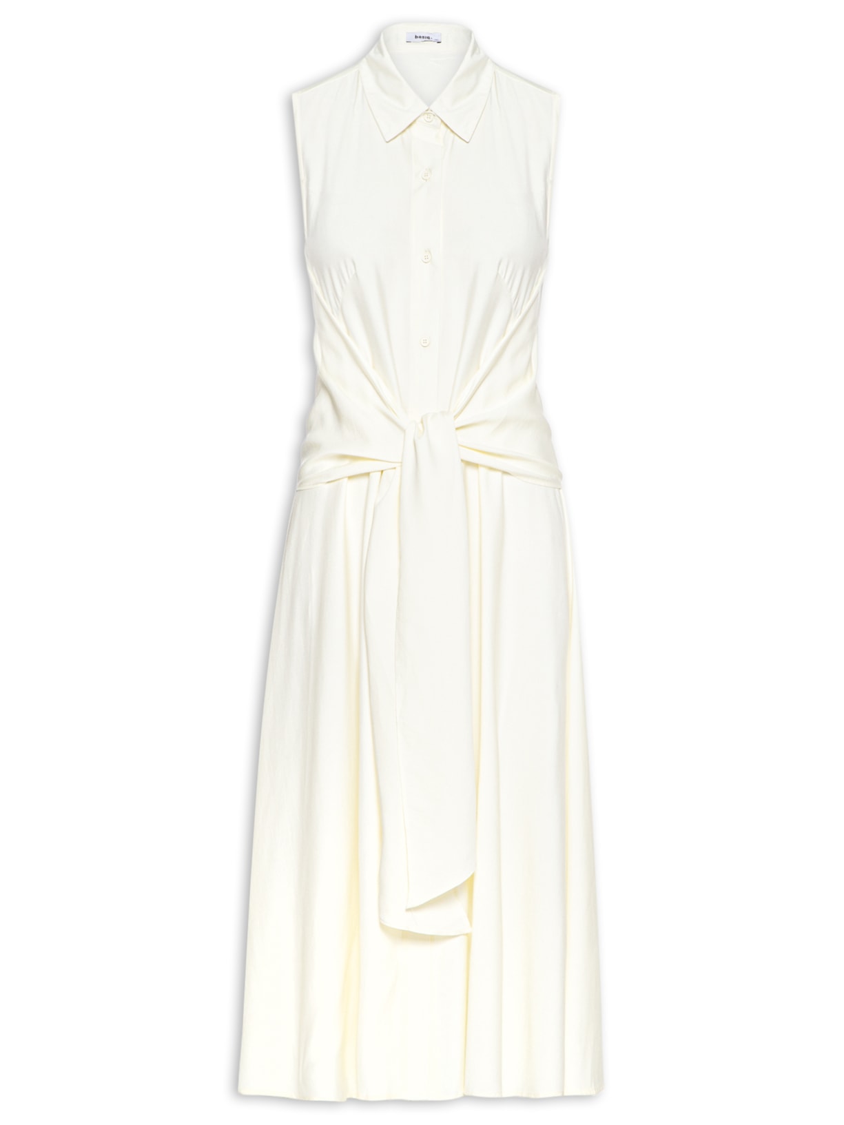 Vestido Midi Com Transpasse - Off White