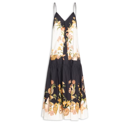 Vestido Midi Concha Surreal - Preto