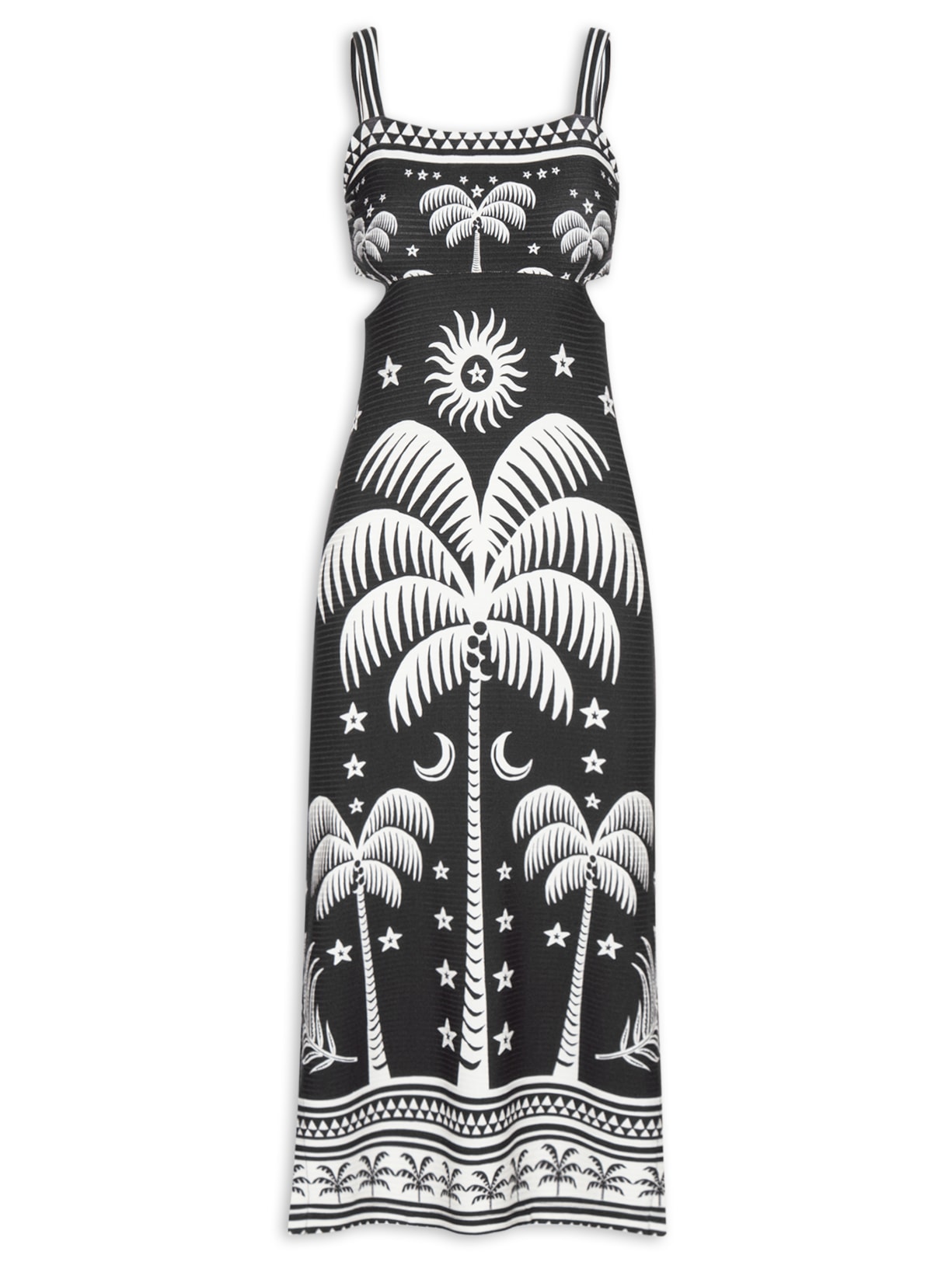 Vestido Midi Coqueiral - Preto