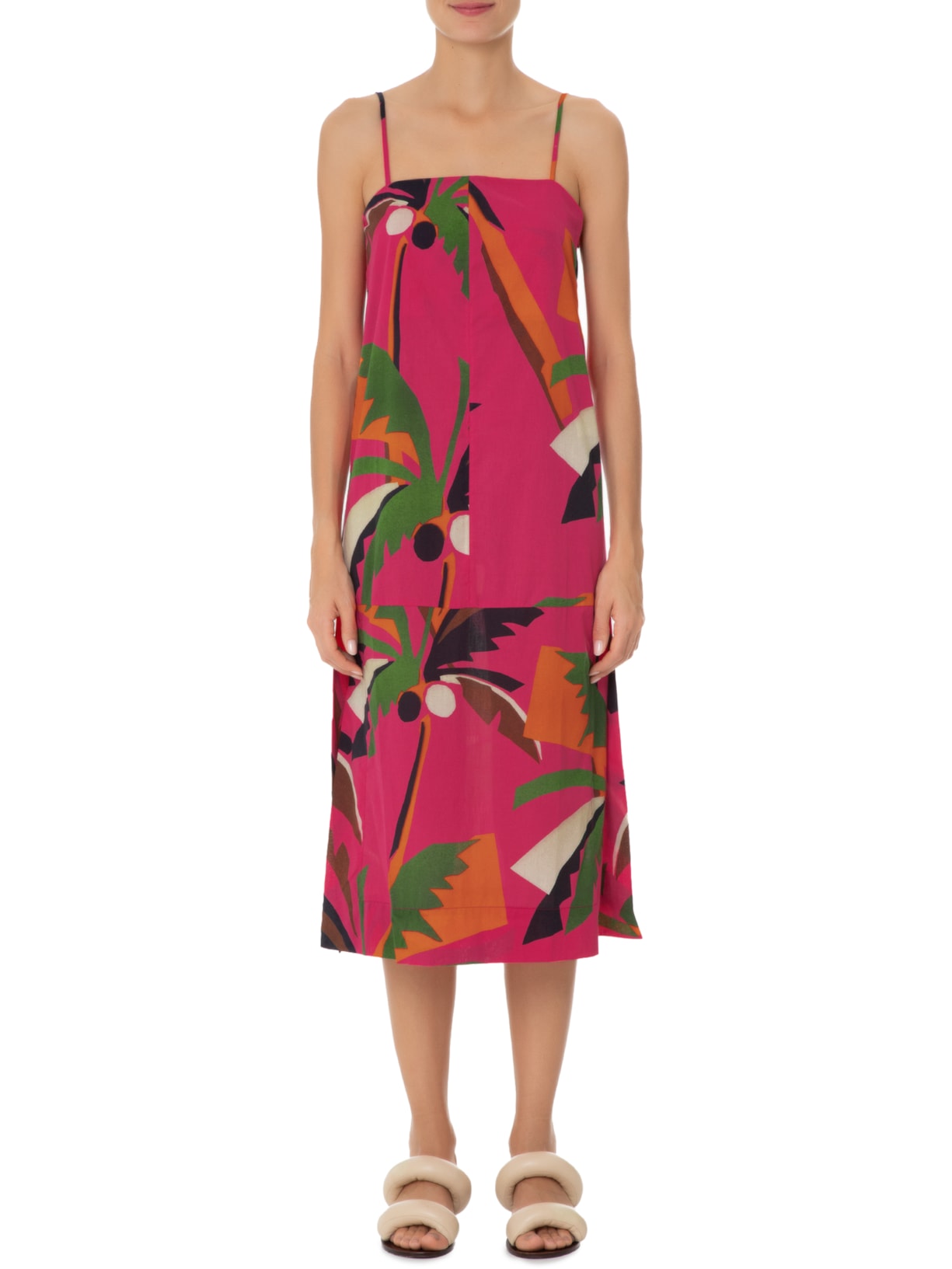 Vestido Midi Coqueiro Rosa Osklen