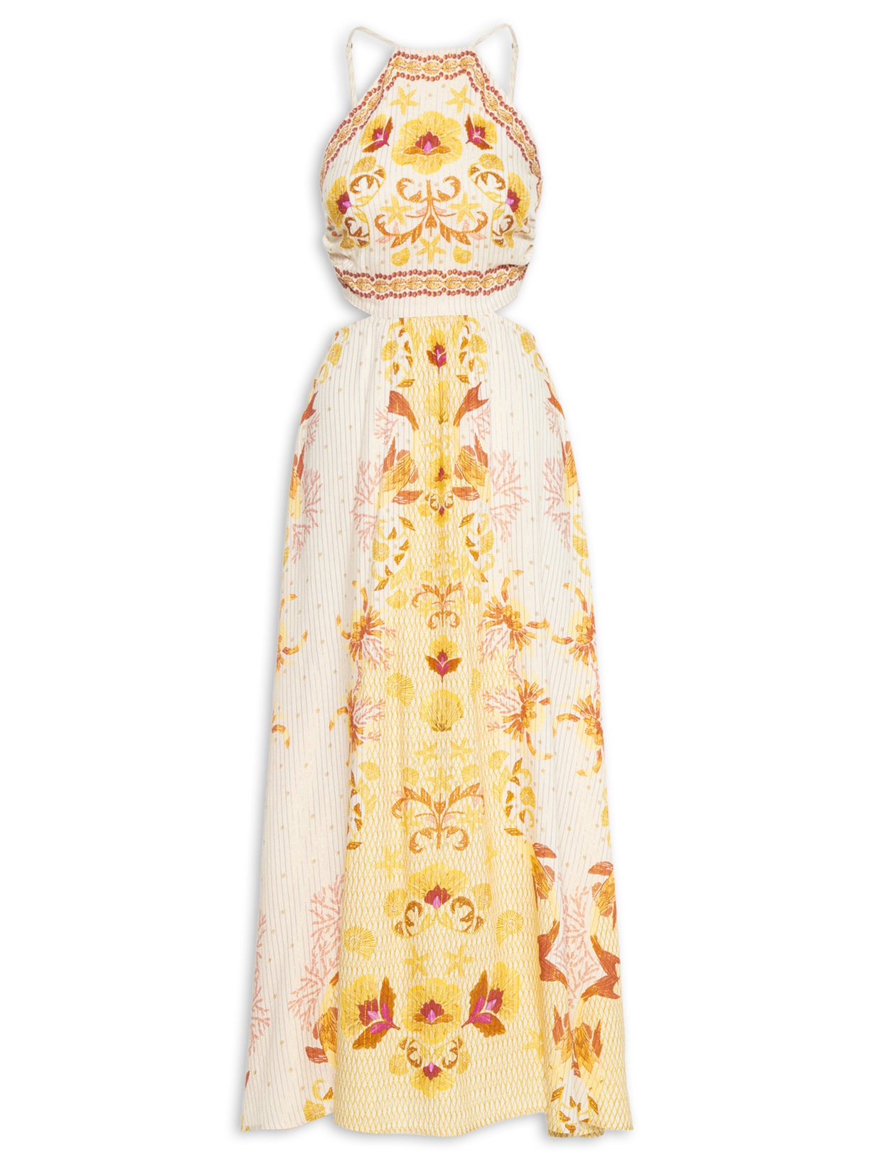 Vestido Midi Costas Dos Corais - Amarelo