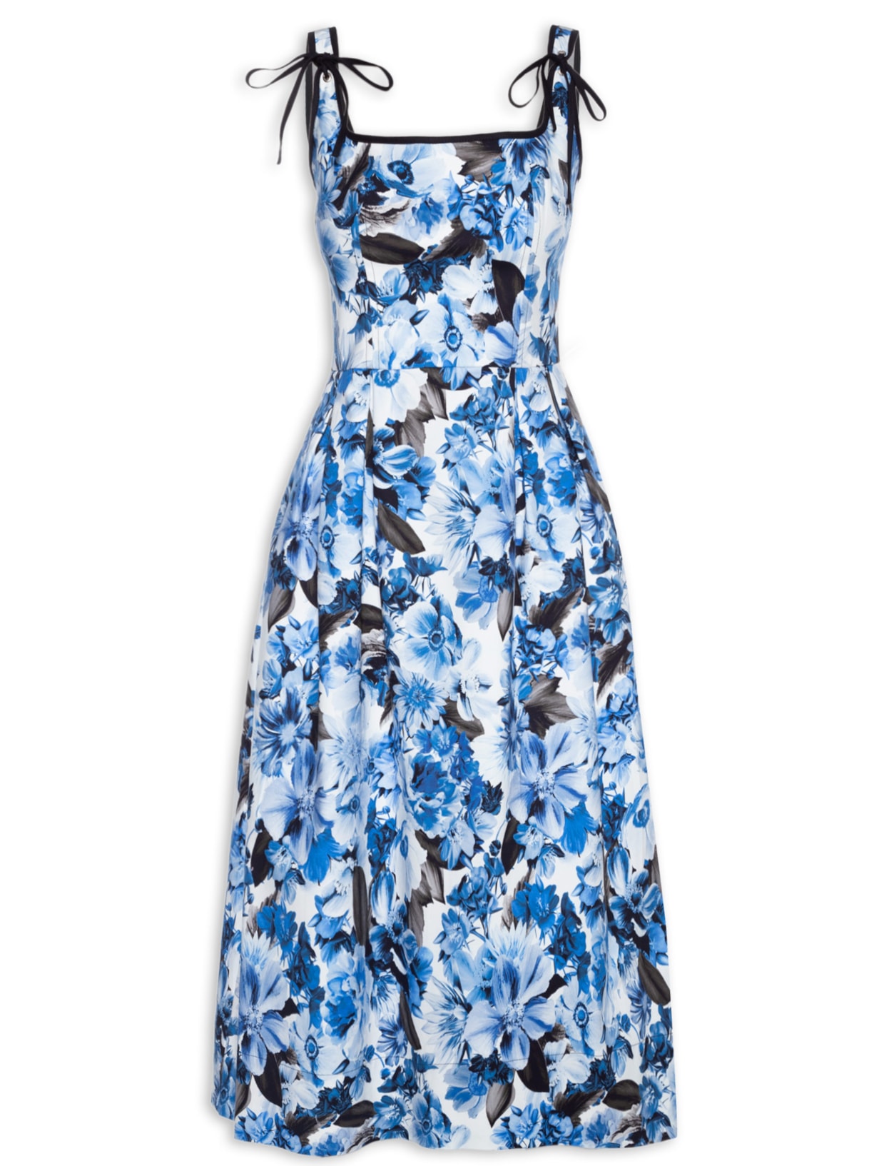 Vestido Midi De Alça - Azul