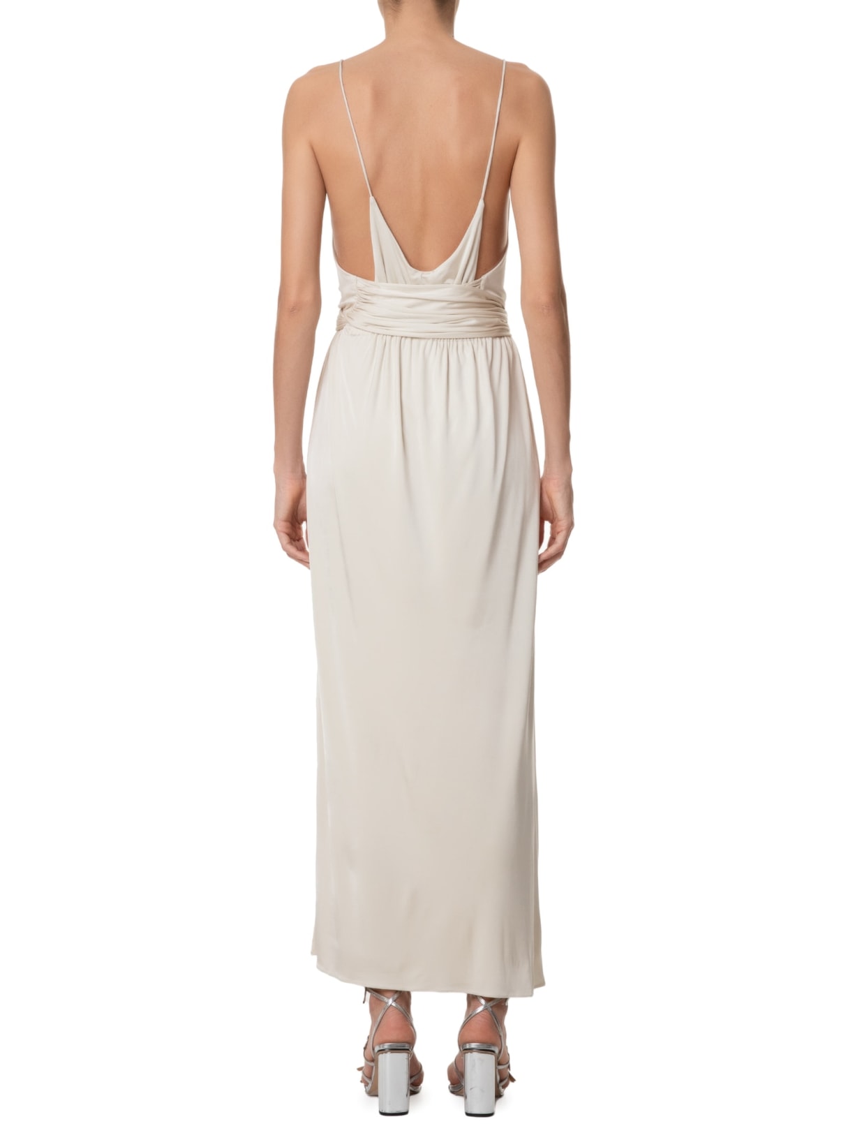 Vestido Midi De Alcinha- Off White Animale