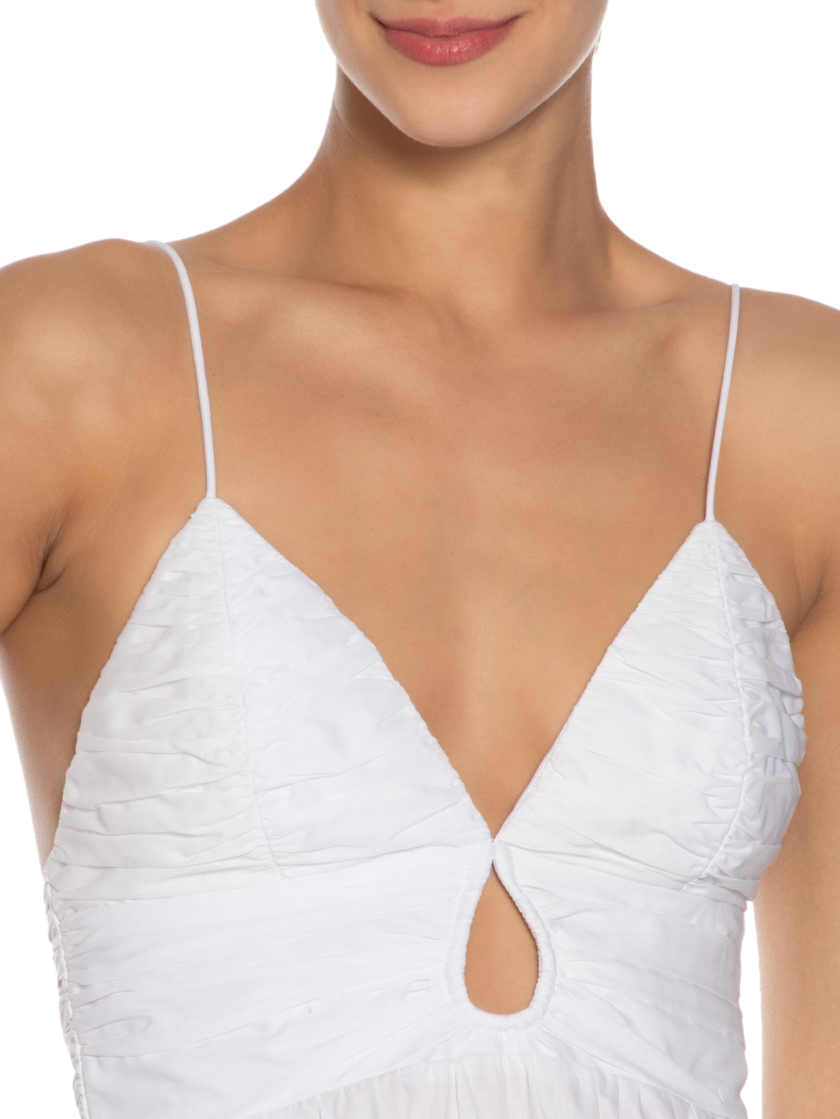 Vestido Midi De Algodão Branco Animale