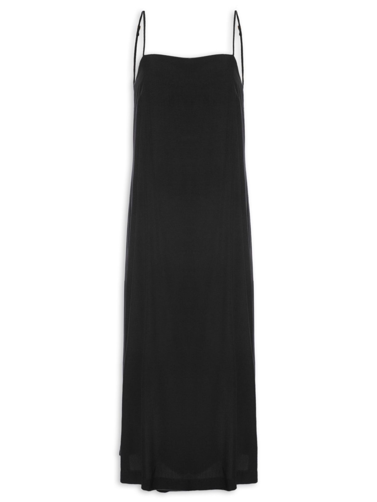 Vestido Midi Decote Costas Degagê - Preto