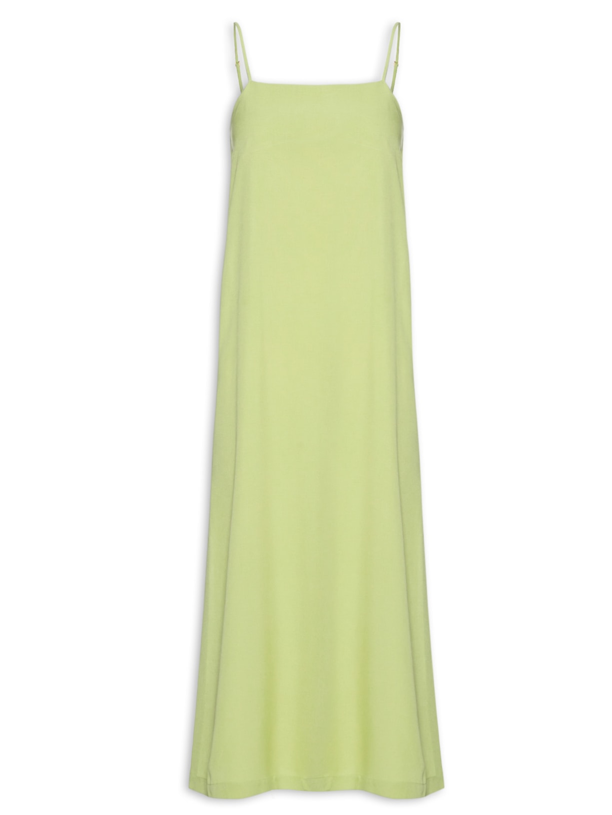 Vestido Midi Decote Costas Degagê - Verde