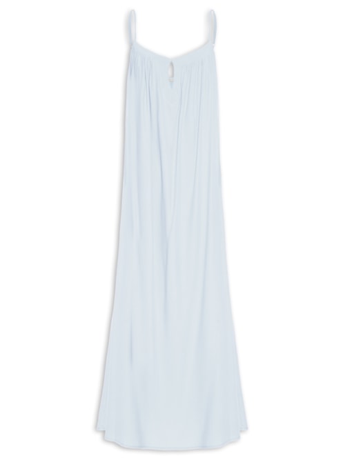 Vestido Midi Decote Gota - Azul