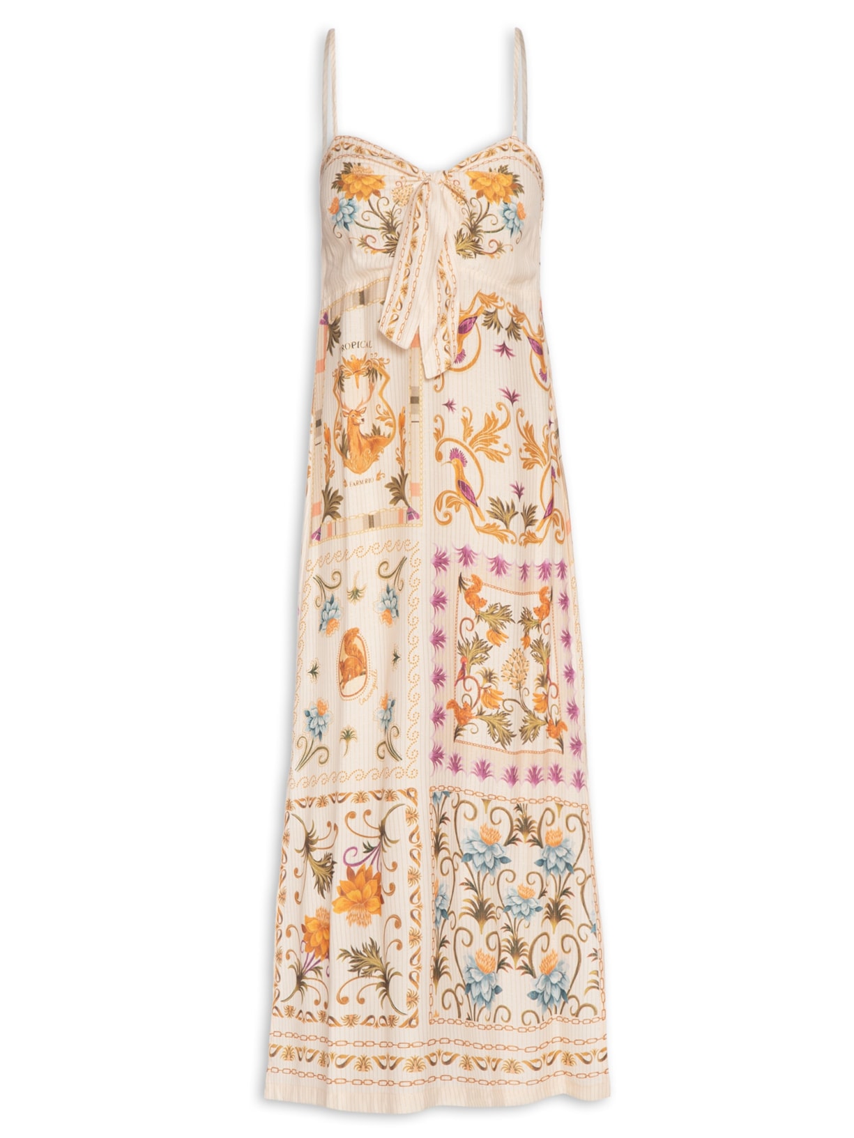 Vestido Midi Delicadeza De Verão - Bege