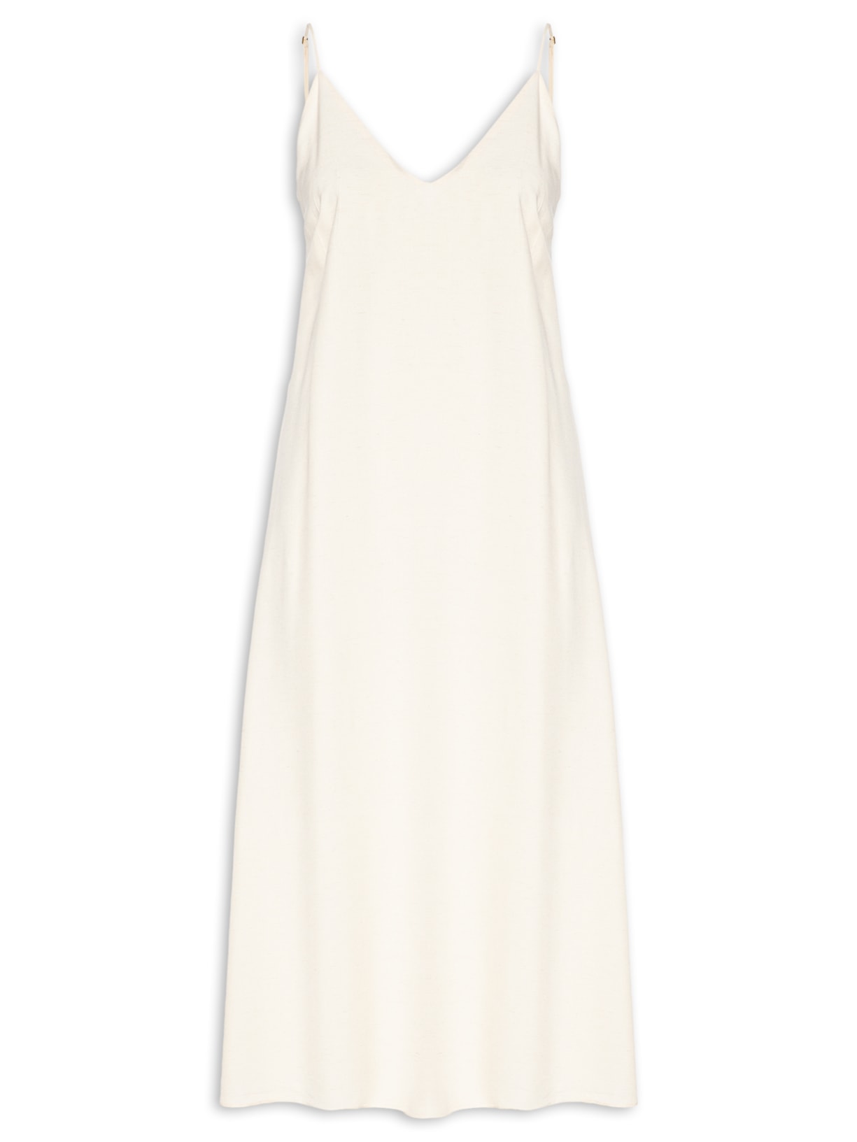 Vestido Midi Detalhe Tela – Bege Dress To