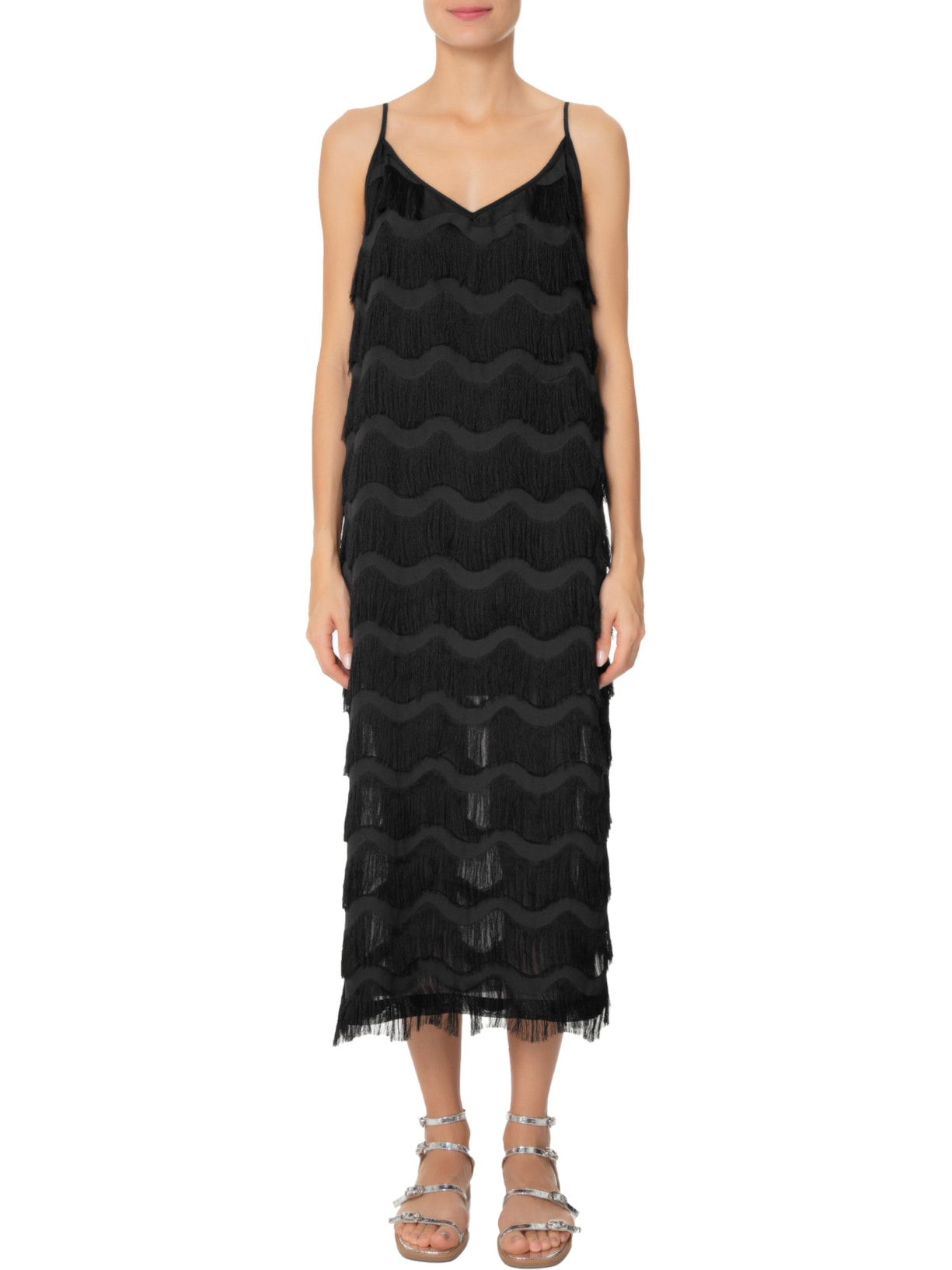 Vestido Midi Dietrich Preto Mixed