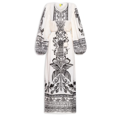 Vestido Midi Doce Caminho - Off White