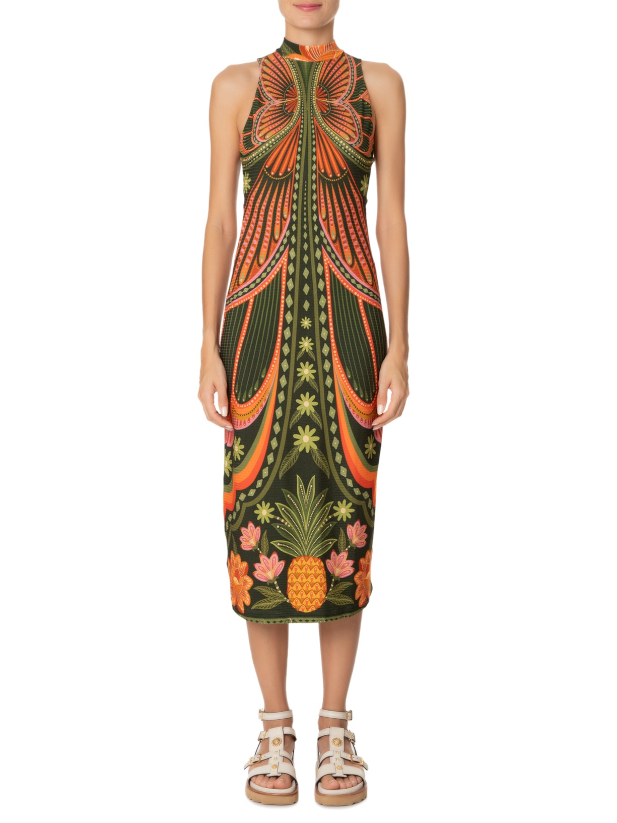 Vestido Midi Doce Voo Verde Farm