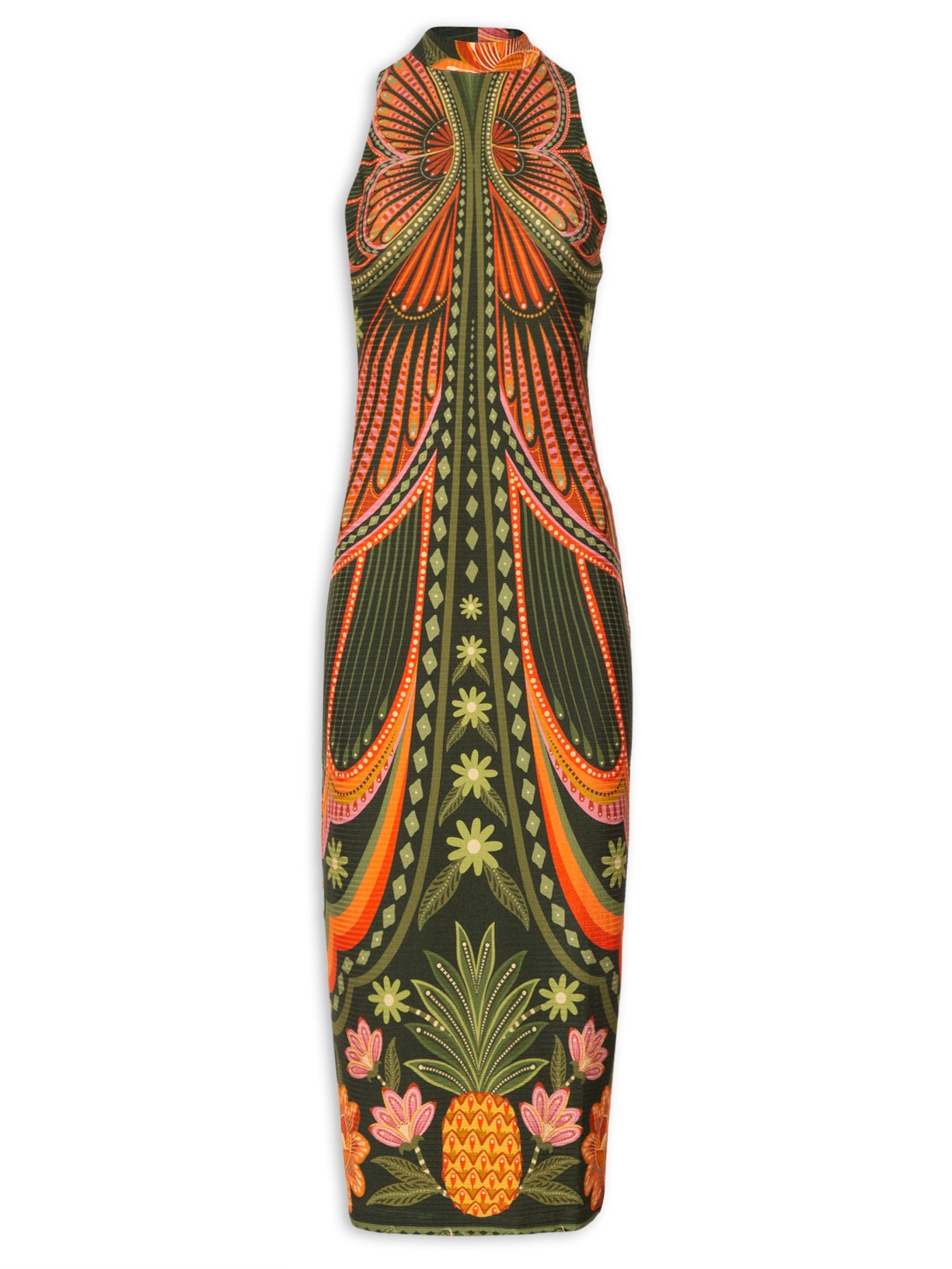 Vestido Midi Doce Voo Verde Farm