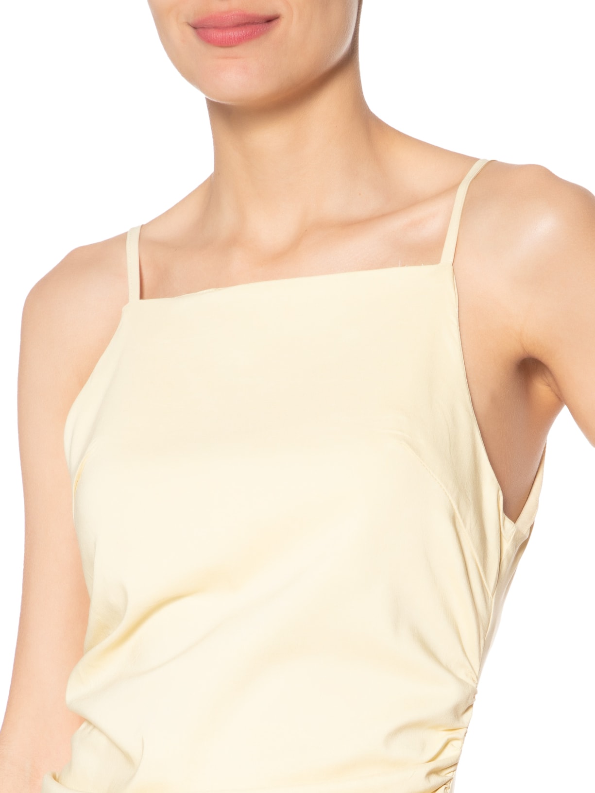 Vestido Midi Drapeado Amarelo Market 33