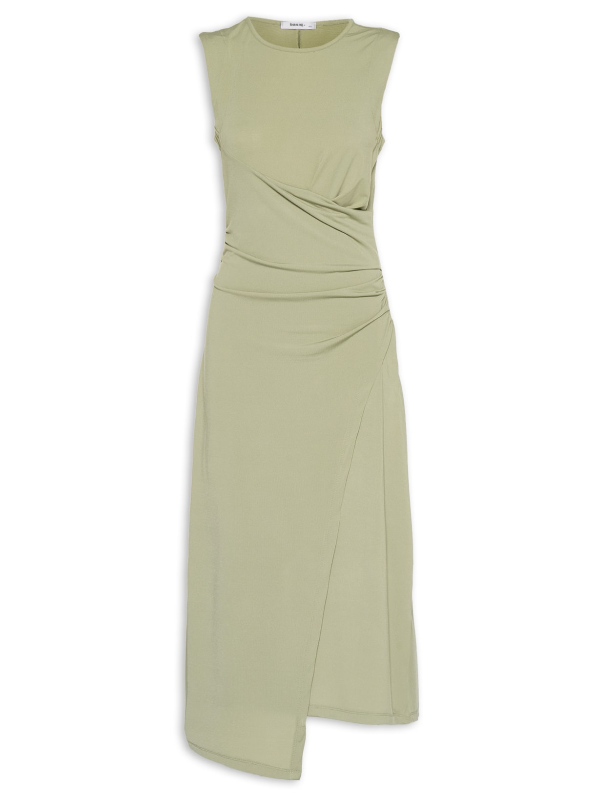 Vestido Midi Drapeado - Verde