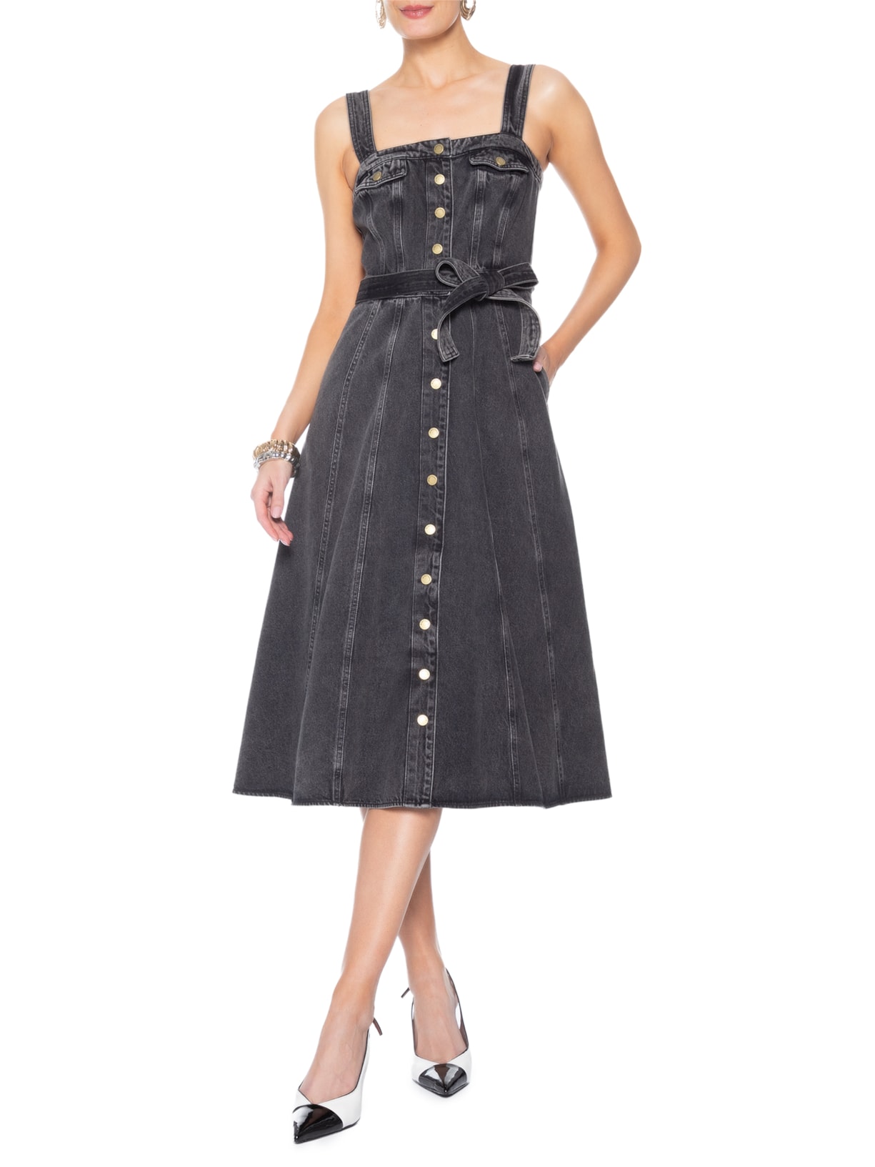 Vestido Midi Elisa – Preto Bo.bô
