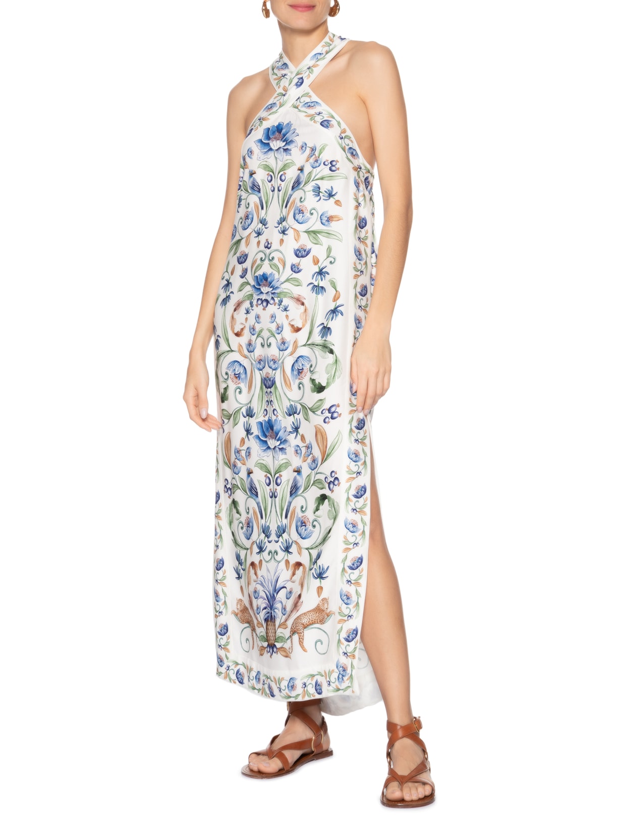 Vestido Midi Elsa Branco Farm