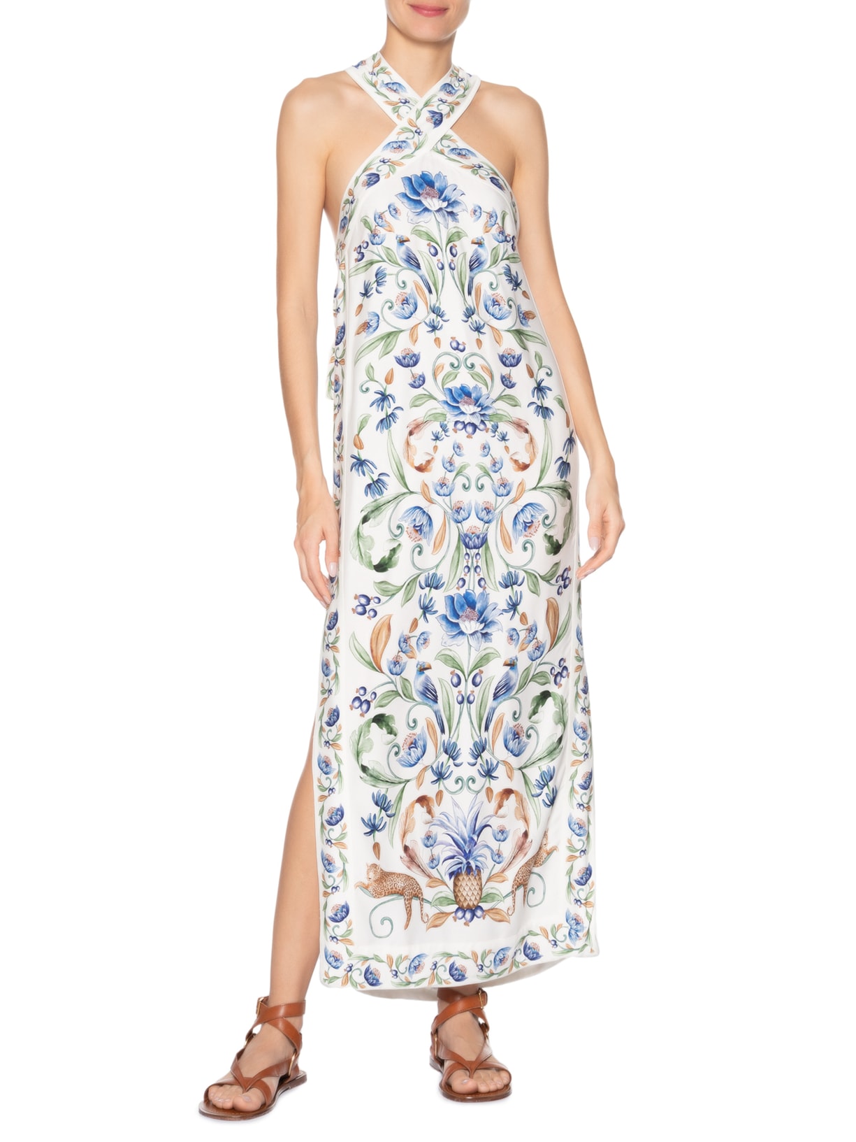 Vestido Midi Elsa Branco Farm