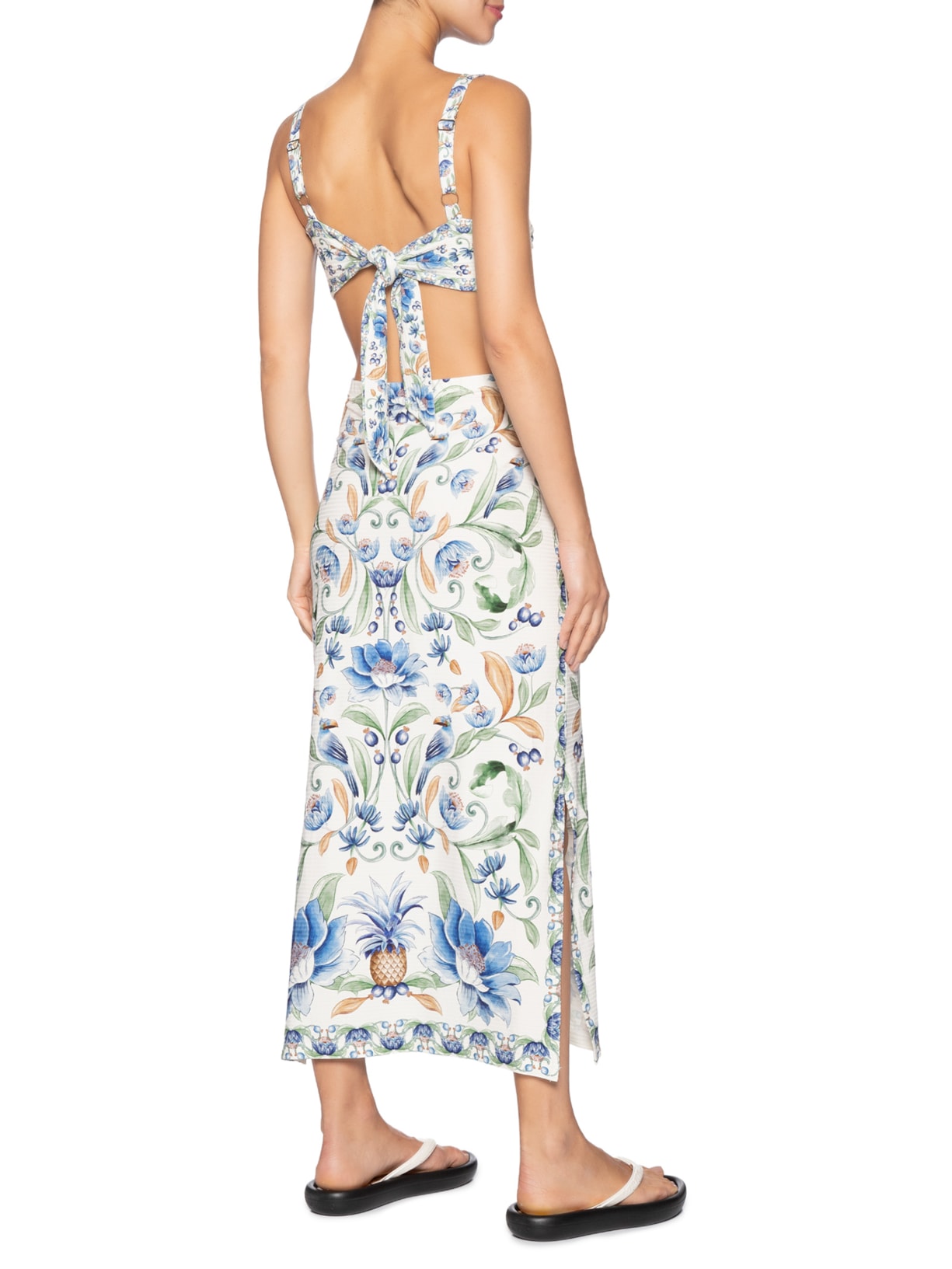 Vestido Midi Elsa Branco Farm