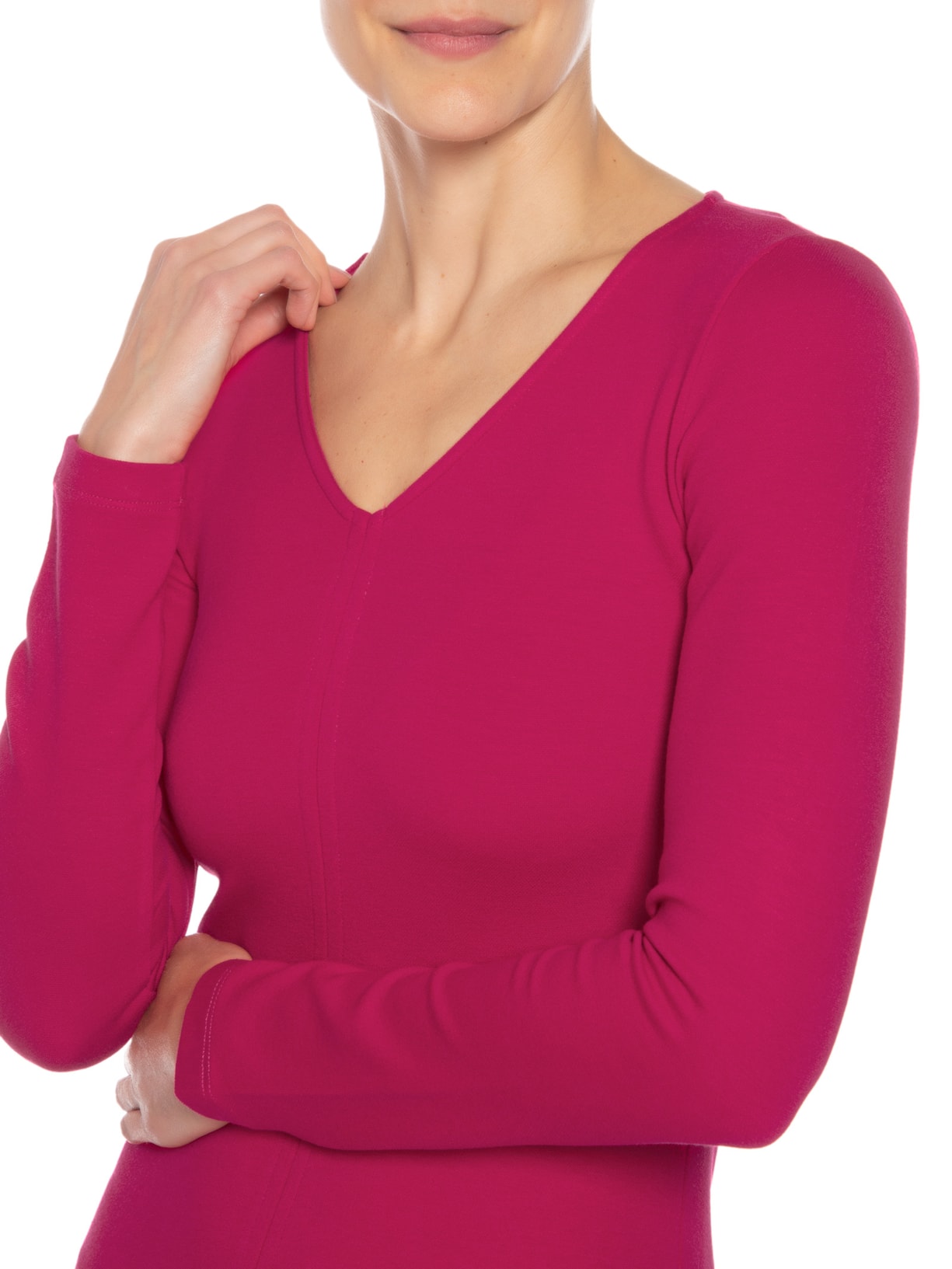 Vestido Midi Em Malha Abertura Central Rosa '2Essential