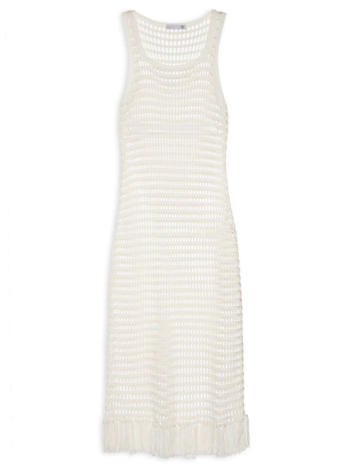 Vestido Midi Em Tricot Branco '2Essential