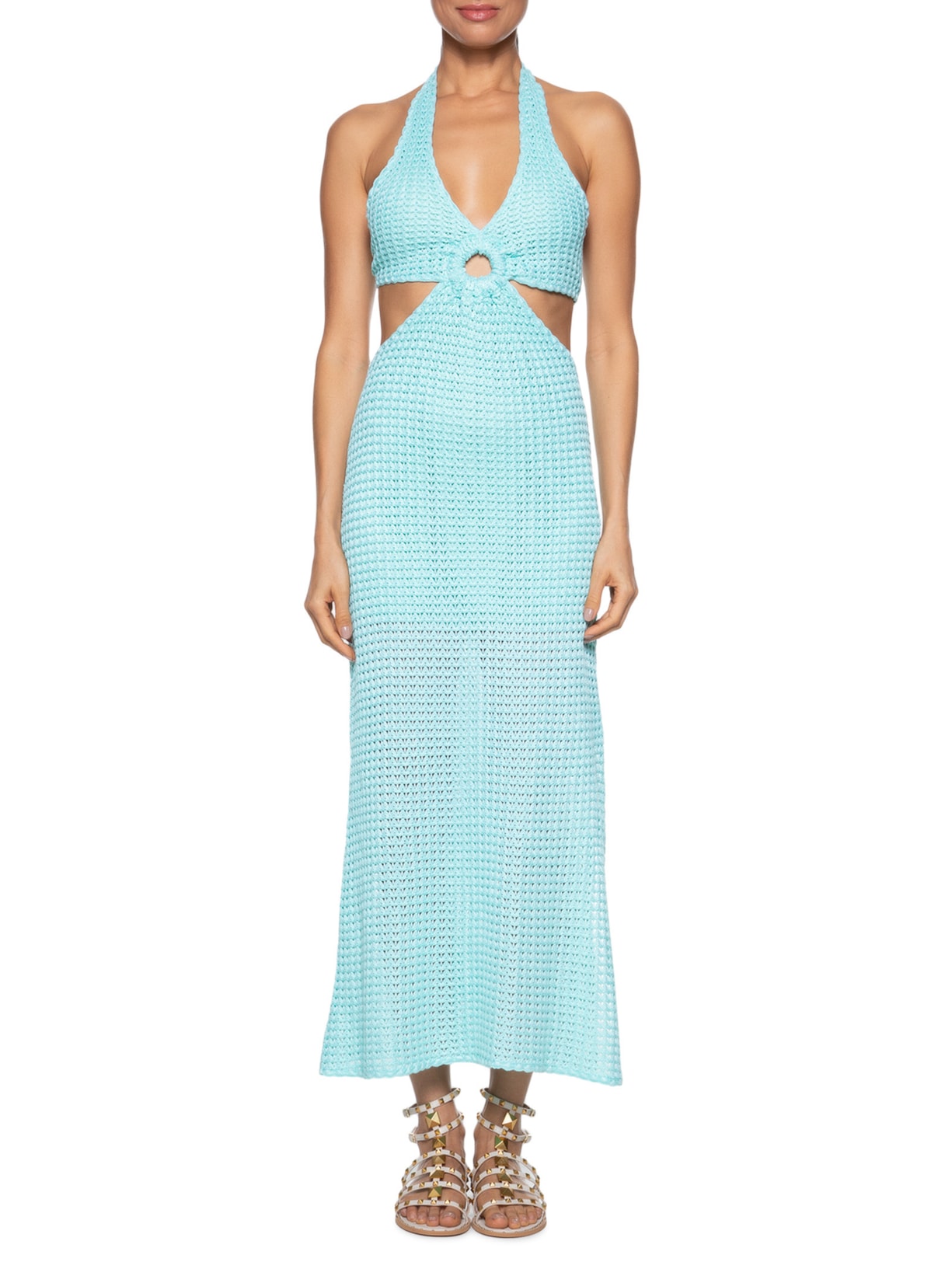 Vestido Midi Em Tricot- Verde Market 33