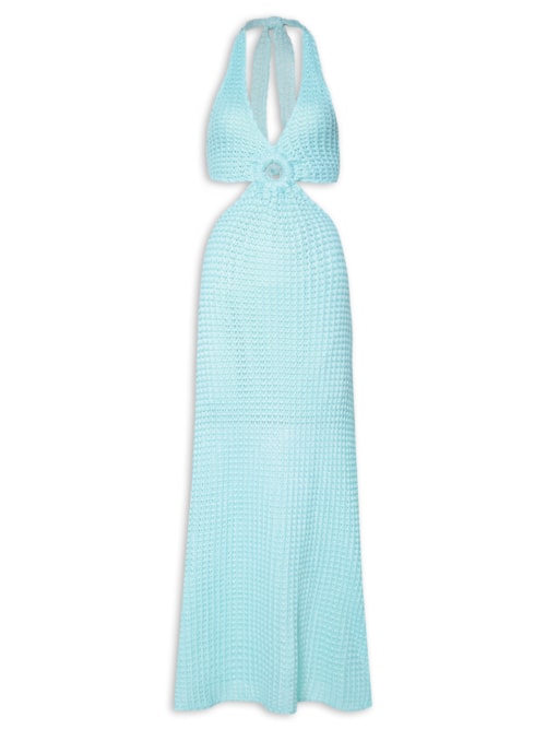 Vestido Midi Em Tricot- Verde