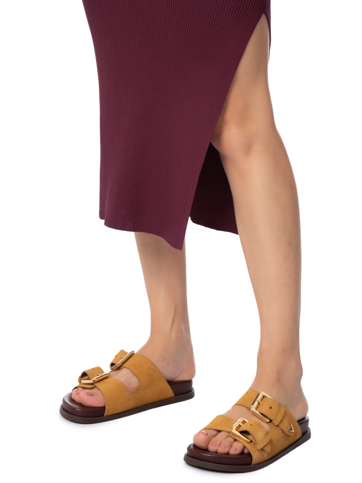 Vestido Midi Em Tricot Vermelho Market 33