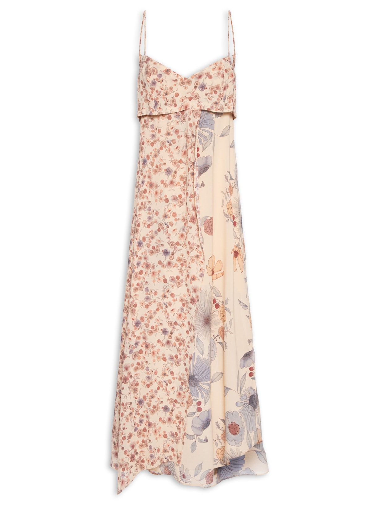 Vestido Midi Estampa Fleur - Bege