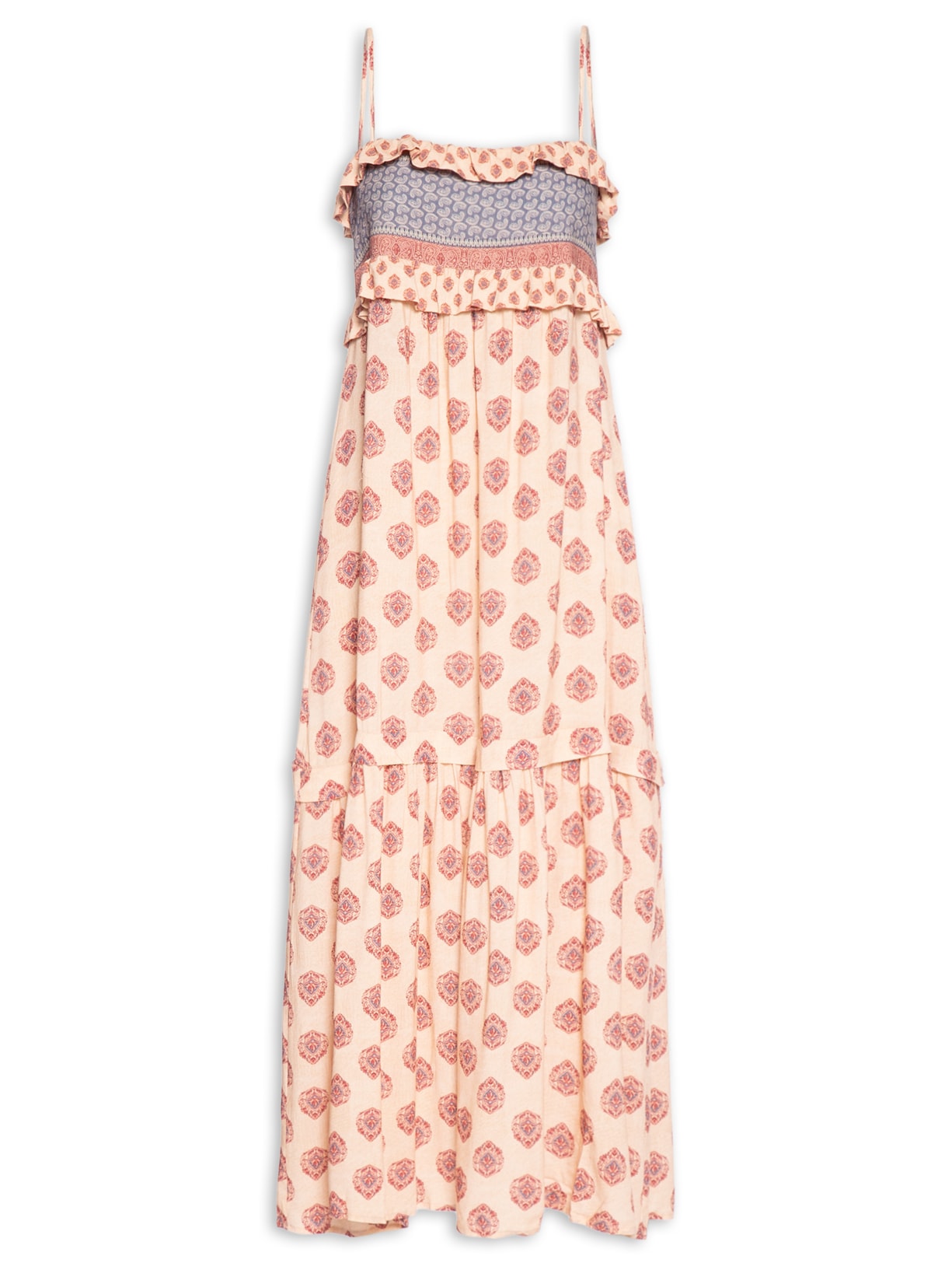 Vestido Midi Estampa Haze - Rosa