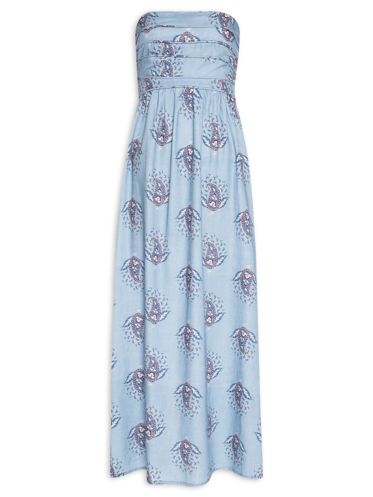 Vestido Midi Estampa Maya - Azul