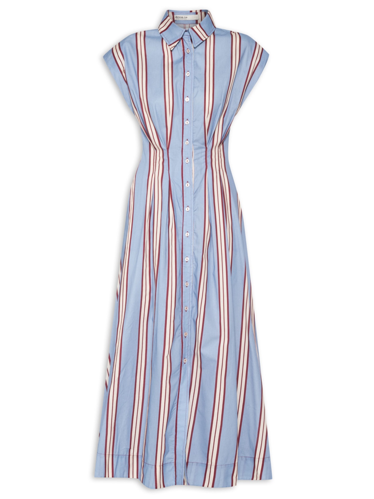 Vestido Midi Estampa Mirante - Azul