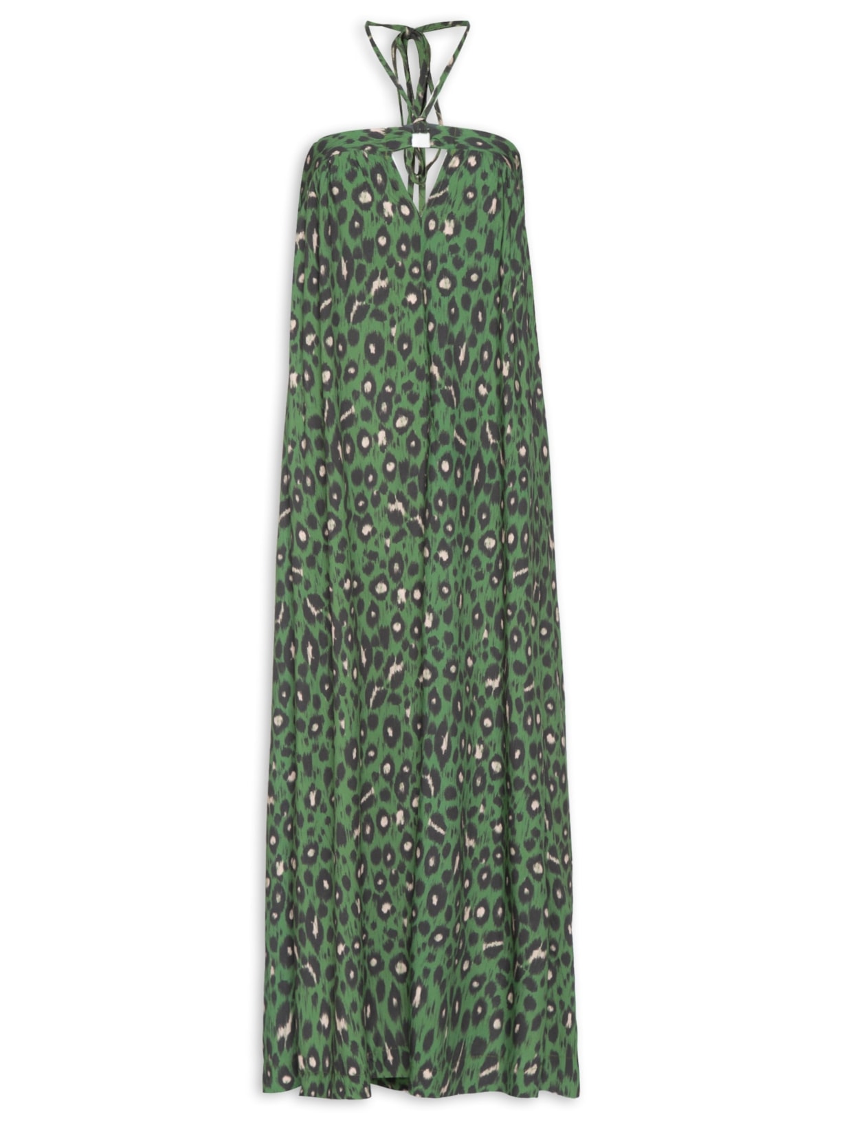 Vestido Midi Estampa Onça Ikat Kale - Animal Print