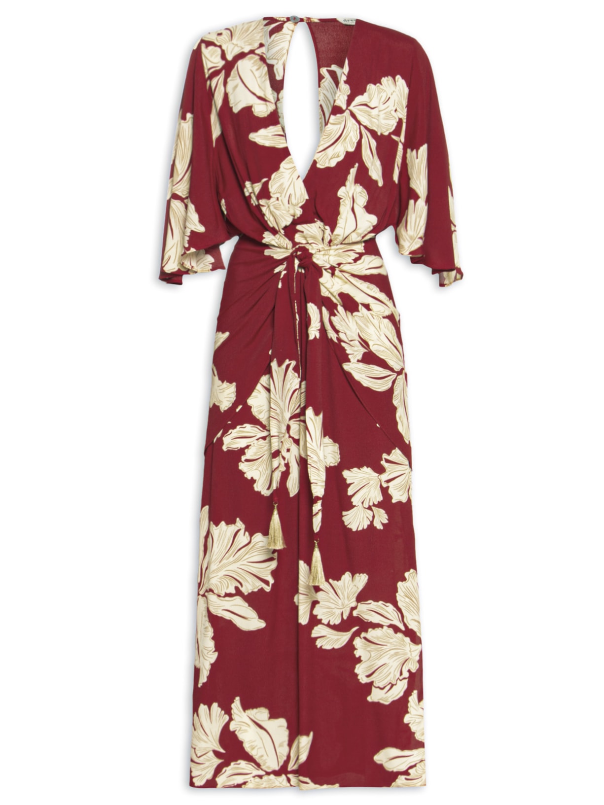 Vestido Midi Estampa Pétala Vermelho Dress To