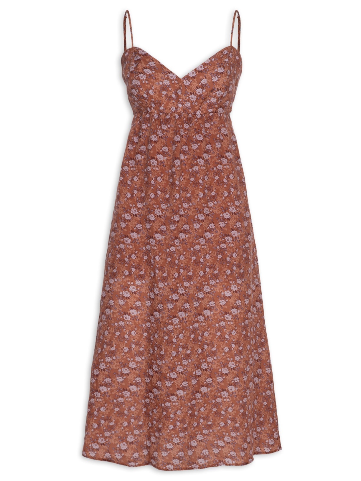 Vestido Midi Estampa Roses Rosa Maria Filó