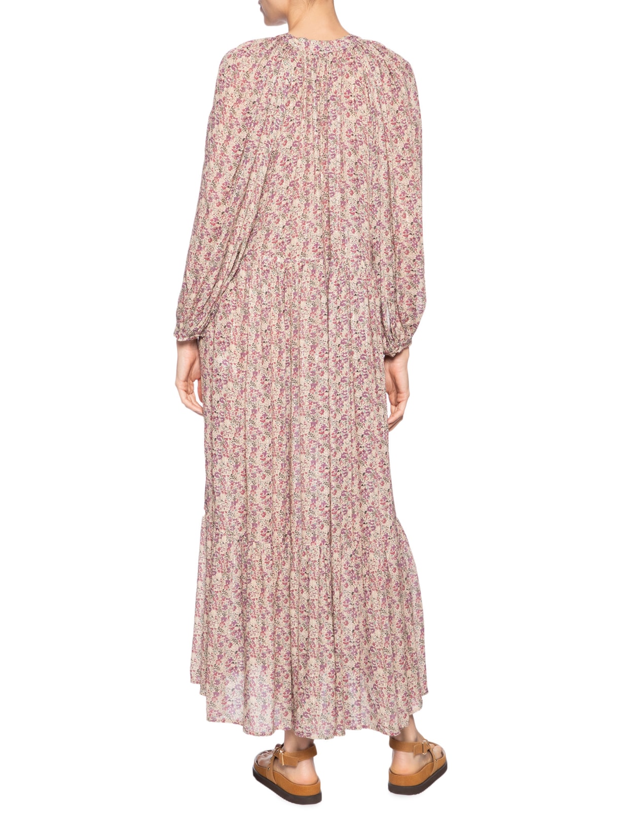 Vestido Midi Estampa Violet Roxo Maria Filó