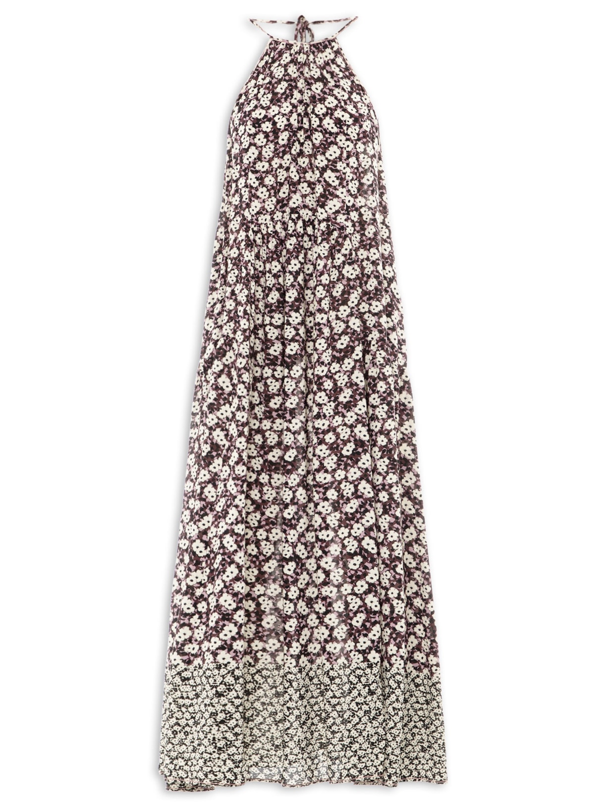 Vestido Midi Estampado - Roxo