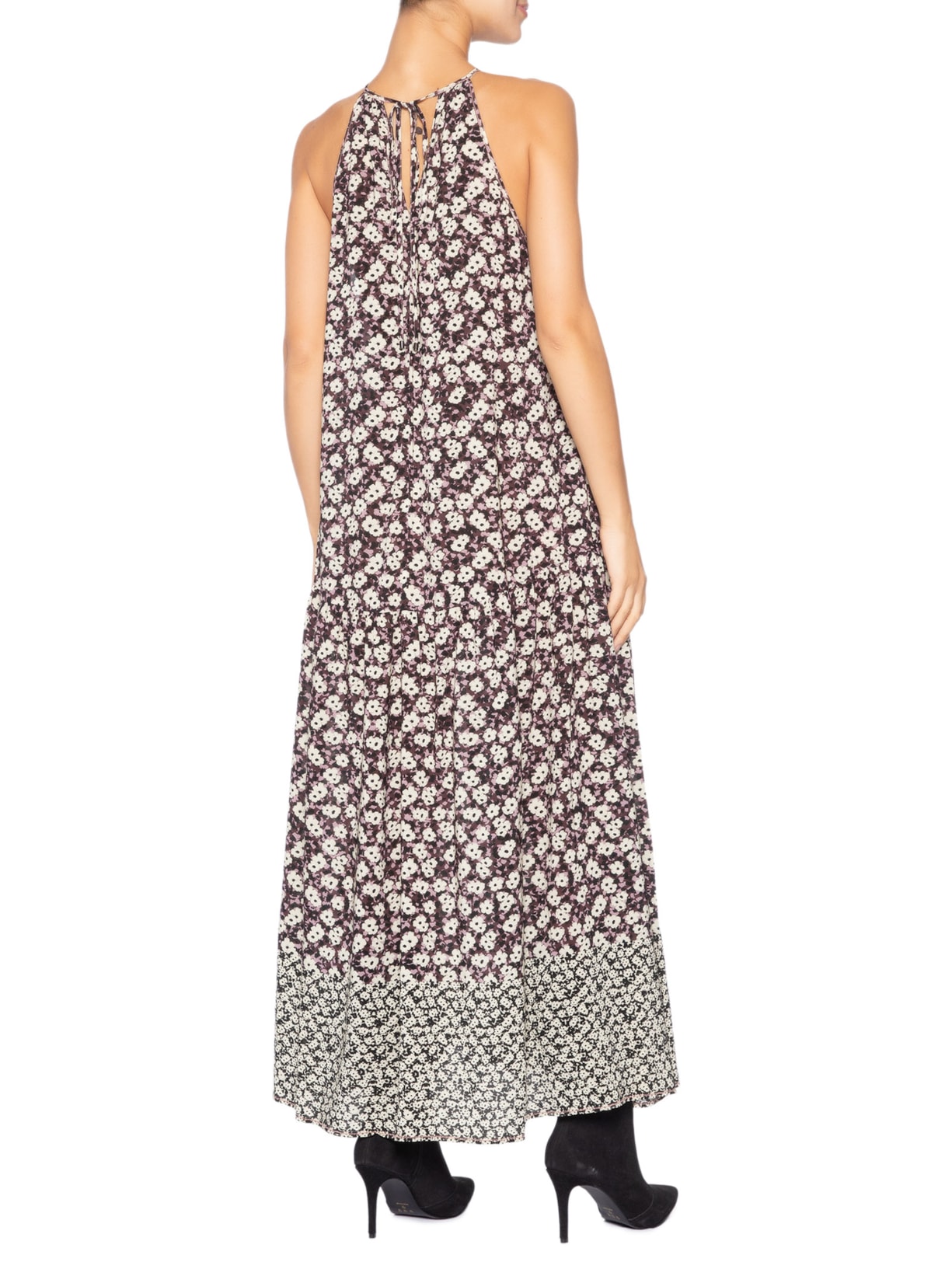 Vestido Midi Estampado Roxo Animale