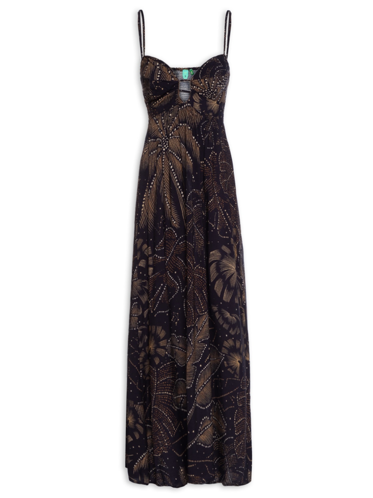 Vestido Midi Estrelada - Preto