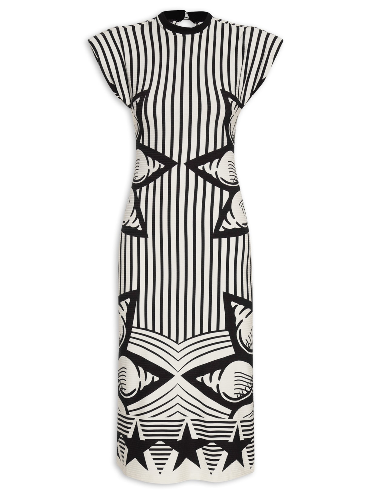 Vestido Midi Estrelas Búzios - Off White