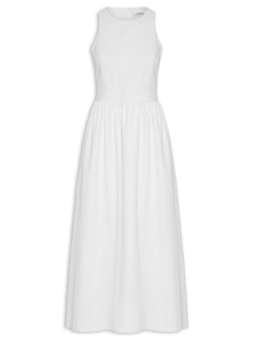Vestido Midi Evasê - Branco