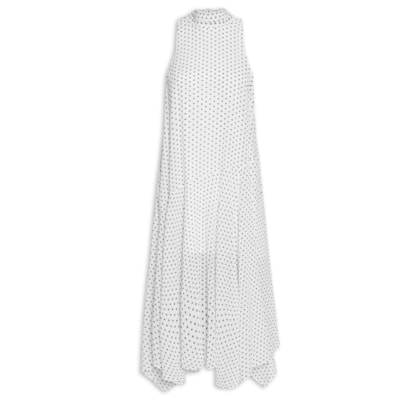 Vestido Midi Feminino Poá - Branco