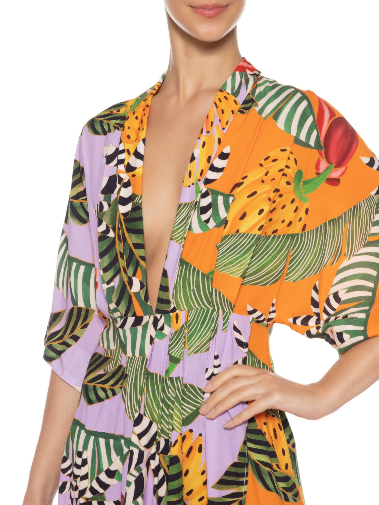 Vestido Midi Festa De Banana Roxo Farm