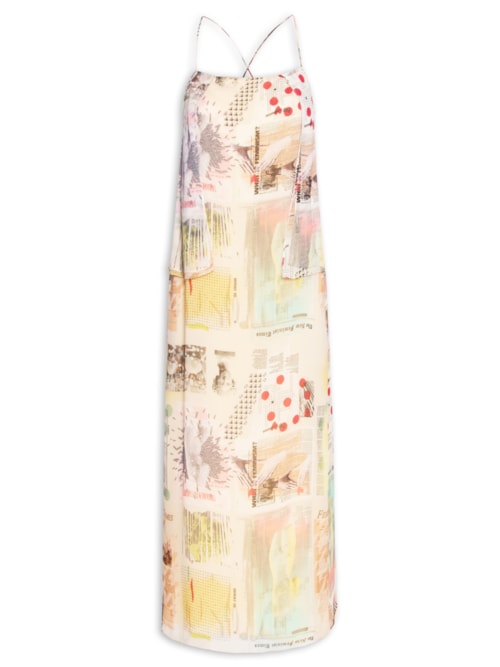 Vestido Midi Fig Journal - Bege