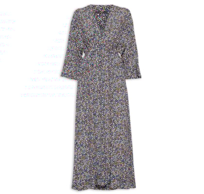 Vestido Midi Fig Pedras - Preto