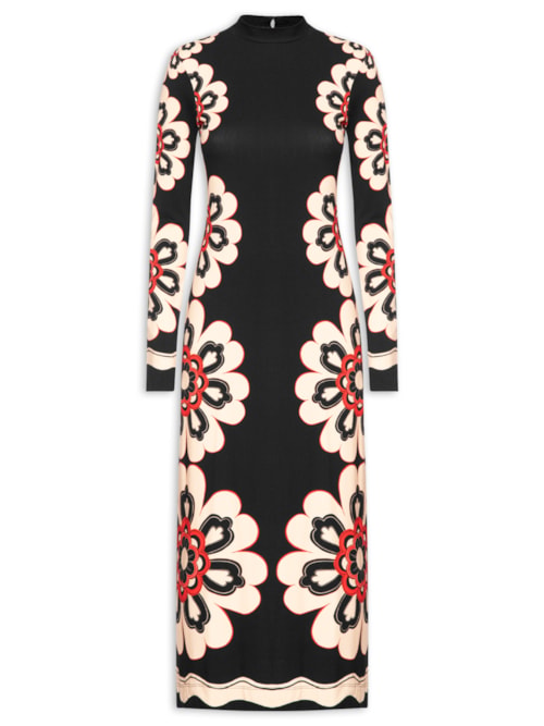 Vestido Midi Fiorella - Preto