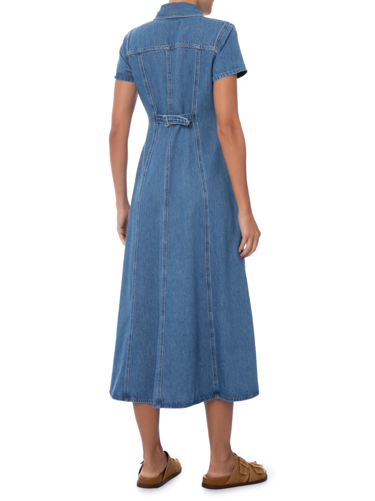Vestido Midi Fit And Flare Western Dress Azul Levi's