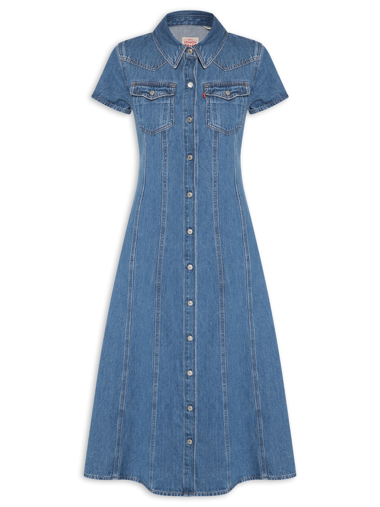 Vestido Midi Fit And Flare Western Dress – Azul Levi's